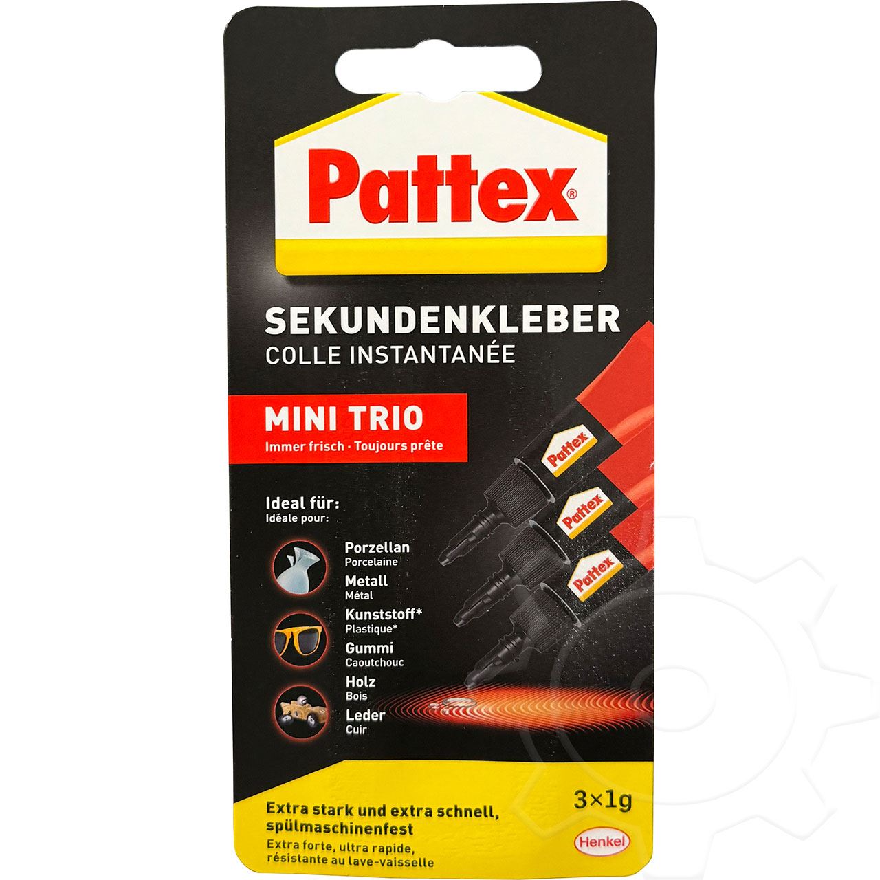 Pattex 9H PSMT2 Mini Trio Sekundenkleber 3g