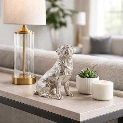 Sagebrook Home "Decorative Figurine - Metal Seated Dog, 7 in. - 7.0"""