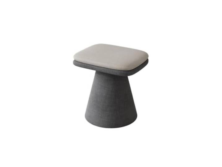 Zymjzbetic Schminkhocker Minimalistischer Schminkhocker in Pilzform Gepolsterter Sitz, süßes Make-up for Schlafzimmer, Ankleidezimmer(Grey gray rotatable)