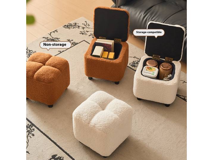 Tabouret de rangement souple créatif à quatre côtés, avec capacité de rangement, chaise de vanité de chambre à coucher, tabouret de marche Super doux, meubles de maison