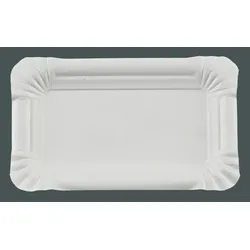 3000 Pappteller rechteckig 10 x 16 cm, weiß