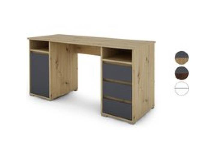 BYLIVING Bureau Lobo, avec rangements, 138 x 75 x 55 cm