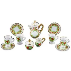 Reutter, Miniaturen, 001.336/6 - Kaffeeset "Weihnachtskranz", 11-tlg., Miniatur