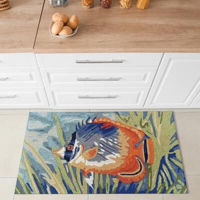 Lush Decor Ravella Tropical Fish Indoor/Outdoor Rug