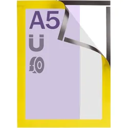 Magnetrahmen A5, selbstklebend selbstklebend vollflächig | gelb, Hart-PVC