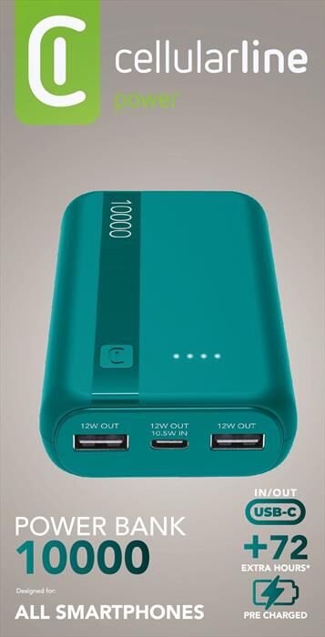 Cellular Line Power Bank Essential 10000-blu