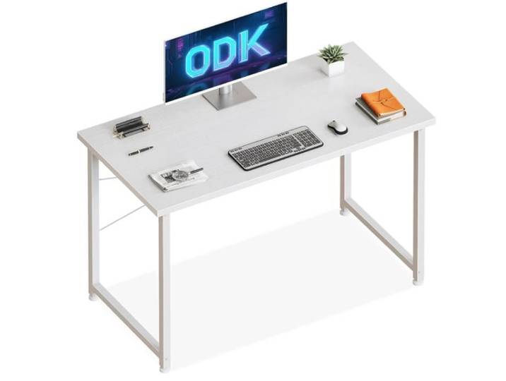 Petits Bureau D'ordinateur 100x48cm Bureau Informatique Table D'Étude Table D'Écriture pour Ordinateur Chambre Blanc