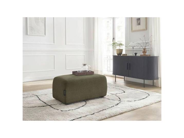 Hocker Atilla, Grün, Kunststoff, rechteckig, 92x44x48 cm, Wohnzimmer, Hocker, Sitzhocker