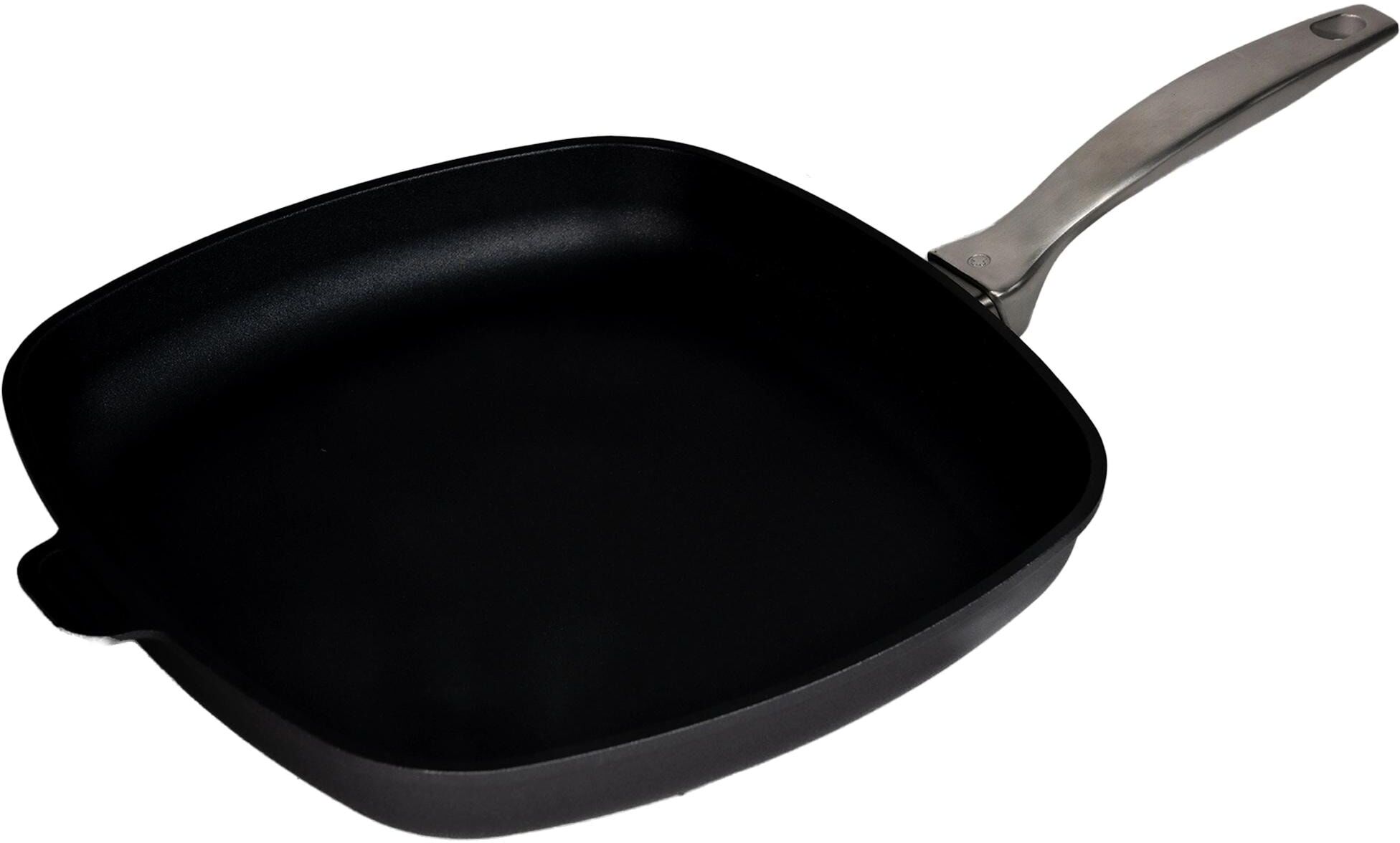 Grillpfanne SWISS DIAMOND "CXD 28 x 28 cm", silberfarben, Ø:28cm, Pfannen, Grillpfanne silberfarben Ø 28cm