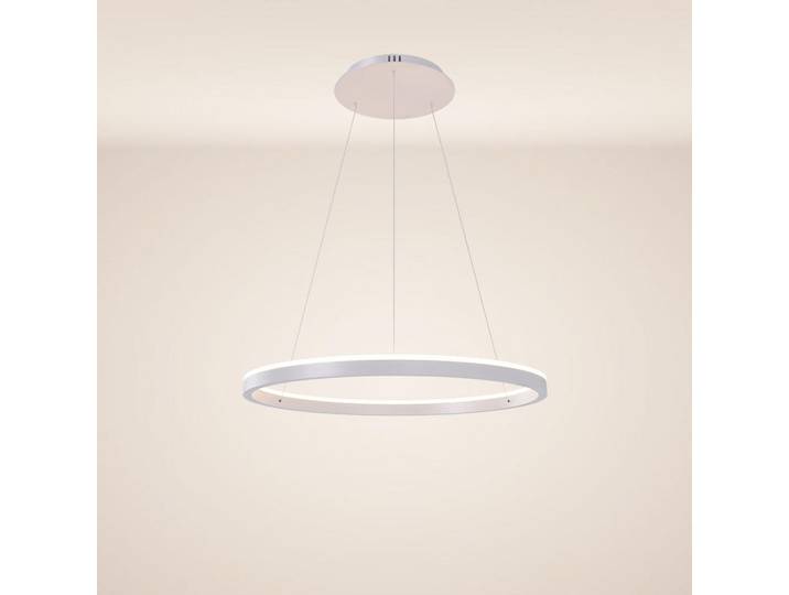 s.luce Led-Hängelampe Ring Weiß Ø 80cm, Metall, Rund,Rund, LED integrated, 80x3.3x80 cm, Lampen & Leuchten, LED Beleuchtung, LED-Hängeleuchten