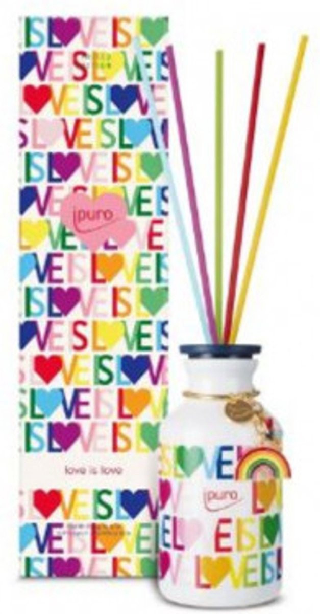 Ipuro Limited Edition LOVE IS LOVE geurstokjes 240ml - ontwerp Prinses Delphine