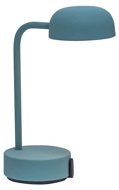 Kooduu Fokus Oplaadbare LED Tafellamp, Groenblauw, Staal
