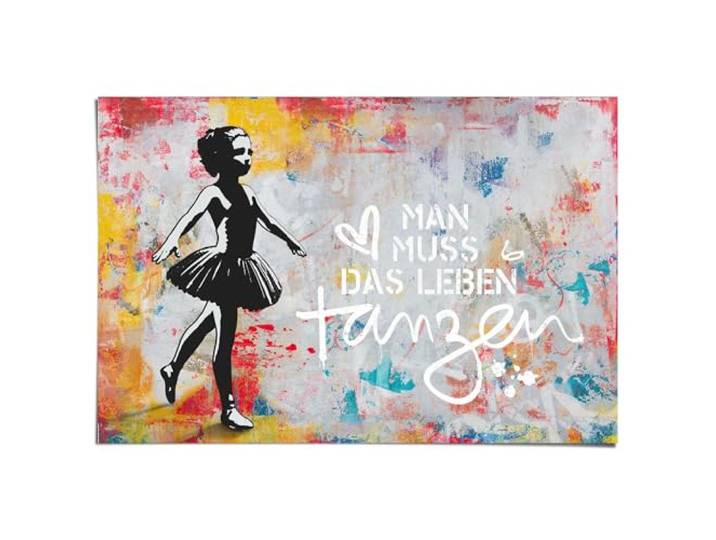 REINDERS Poster, Graffiti Dancing, Kinderzimmer, Poster, Wanddeko, Room Decor, Bilderdruckpapier, Mehrfarbig, 61 x 91,5