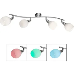 Deckenlampe Deckenleuchte Spotlampe Wohnzimmerleuchte, Fernbedienung Farbwechsler dimmbar Spots beweglich, LED 3W 180Lm warmweiß, LxBxH 70x31,5x23cm
