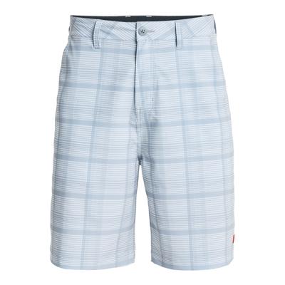 Badeshorts QUIKSILVER "YG Check In Amphibian 21", Herren, Gr. 32(M), grau (quarry check in), Obermaterial: 88% Polyester, 12% Elasthan., Badehosen Badeshorts