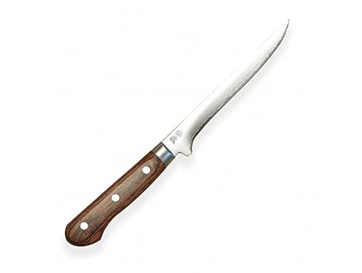 SUNCRAFT SXLAS-07 Senzo Boning messer - Japanischer Dreilagenstahl AUS-10 und hoher Kohlenstoffstahl und ergonomischer Griff, Klinge 165 mm