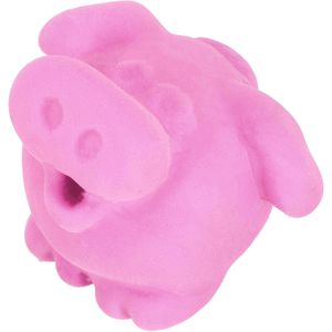 Brunnen Radiergummi 3D Glücksschwein, für Bleistifte, pink, aus Kunststoff
