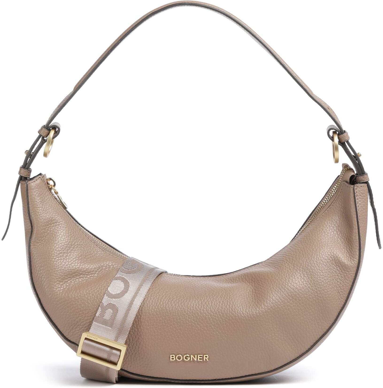 Bogner Wallis Kyla Beuteltasche aus Leder, beige