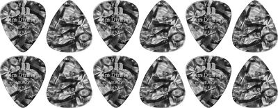 Dunlop Celluloid Black Pearloid Heavy