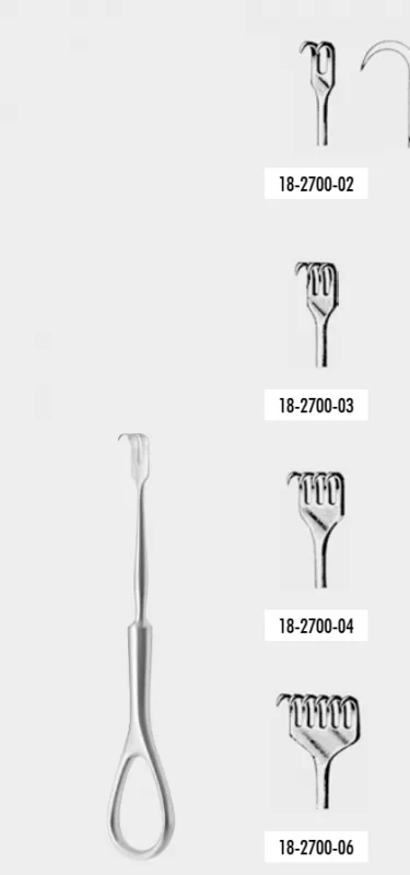 Zepf medical instruments GmbH Wundhaken n. Volkmann 11,5 cm scharf 19 x 8,5 mm 6-zinkig 18-2700-06