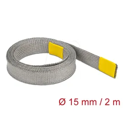DELOCK 20789 - Geflechtschlauch zur EMV Abschirmung dehnbar 2 m x 15 mm