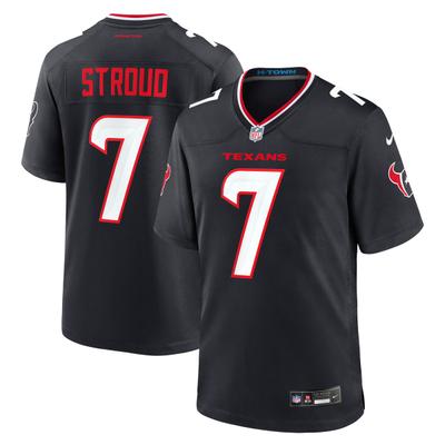 Footballtrikot NIKE "Nike Trikot Houston Texans NFL Home Game Jersey Stroud 7", Herren, Gr. XXL, schwarz (mehrfarbig), 100% Polyester, Trikots