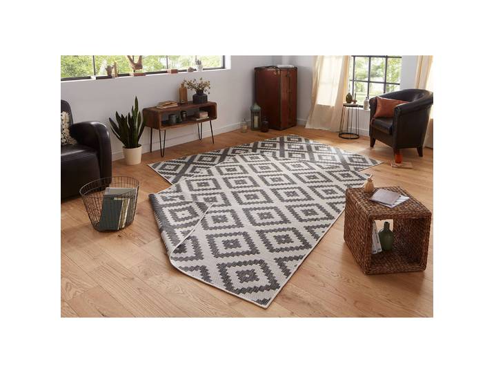 In-/Outdoorteppich Malta Grau/Grau Webstoff 120 x 170cm
