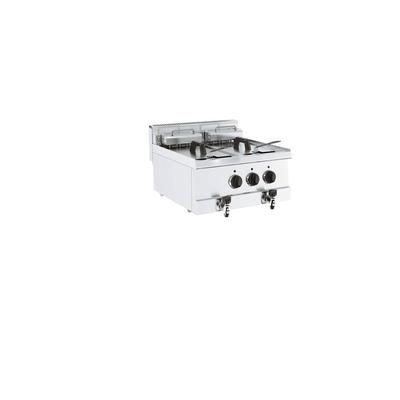 A&S polarny Elektro Fritteuse Friteuse Fritöse 20 Liter 600x600x300 mm 2 Körbe Edelstahl