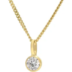 GLIZZ GL1455 Anhänger Gold 333 Lab Grown Diamant 0,25 ct + vergoldete Kette, 45 cm