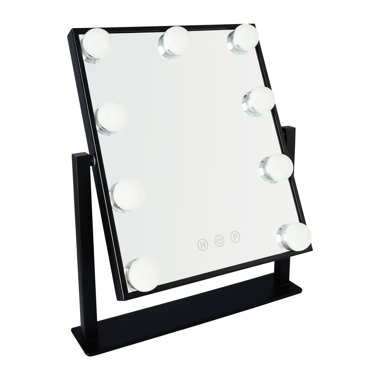LYVION Make-up spiegel met LED-verlichting - Zwart - Tafelspiegel