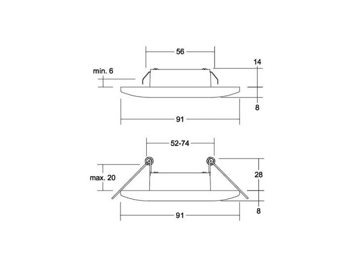 BRUMBERG Adapt LED-Einbaudownlight weiß, weiß / opal, für Flurbereich, Aluminium, Downlight