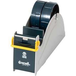 Hade Klebebandabroller SK-T 50 PRO, grau, Tischabroller für 2 Klebebänder 25mm x 66m