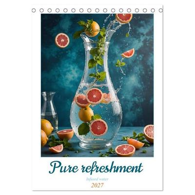 Pure refreshment - Infused water (Desk Calendar 2027 DIN A5 portrait), CALVENDO 12 Month DeskCalendar
