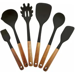 Sobczyk 6 Kitchen Tools - Silicone+Wood, Kochbesteck, Braun