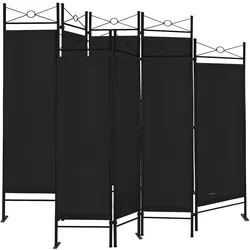 Paravent Lucca 2er-Set Schwarz 180x163cm