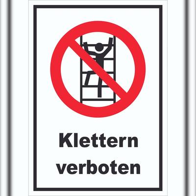 HB-Druck Schild Klettern verboten A4 (210x297mm)
