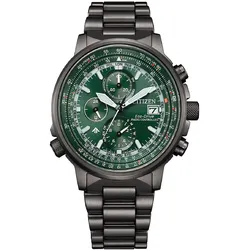 Citizen AT8304-57W Eco-Drive Promaster Sky Funk Herrenuhr Schwarz/Grün