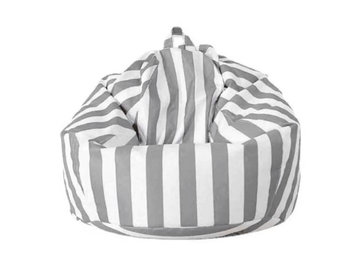 MKYYIOED Sitzsackbezug Outdoor Bean Bag Pouf Cover Kein Füllstoff im Inneren(Light grey,D100cm-cover-adults)