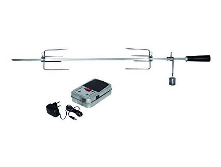 Enders GRILLSPIESS 7911 voor BROOKLYN NEXT 2 + 3, roestvrij stalen set, met motor + vorken, draaispit, rotisserie, barbecue-accessoires, gasgrill BBQ, zilver