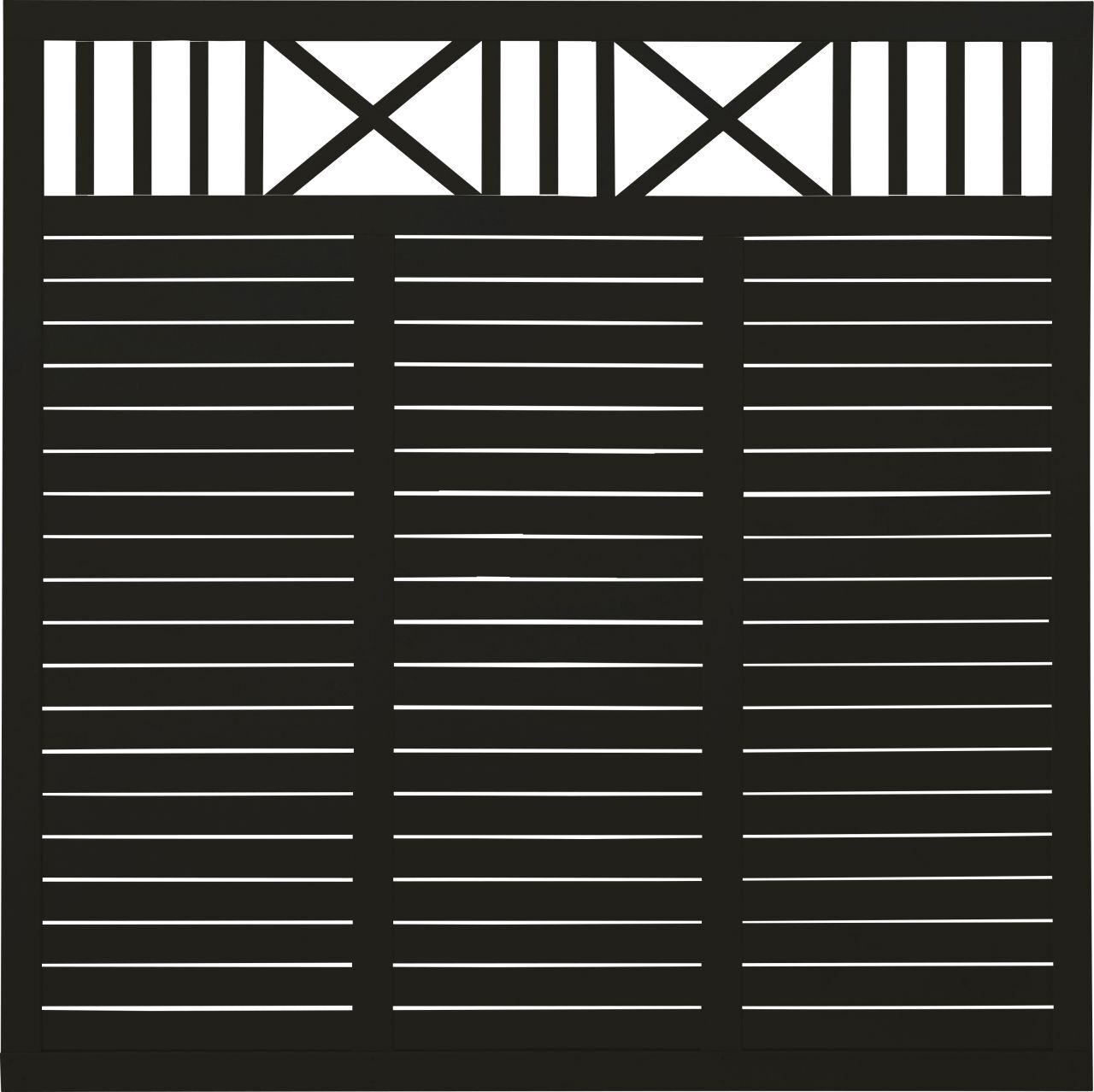 Plus Zaun Nostalgi 180 x 180 cm RAL 9005 Schwarz