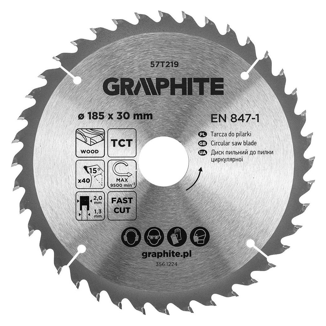 Graphite Sägeblatt, Widia, 185 x 30 mm, 40 Zähne (60502634)