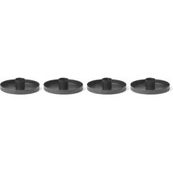 4er-Set Kerzenhalter Stabkerzen SCHWARZ Durchmesser 14cm Adventskranz Candle Holder weihnachtliche Tischdekoration scandic chic Stabkerzenhalter Kerzenteller Kerzenständer Kerzenpin