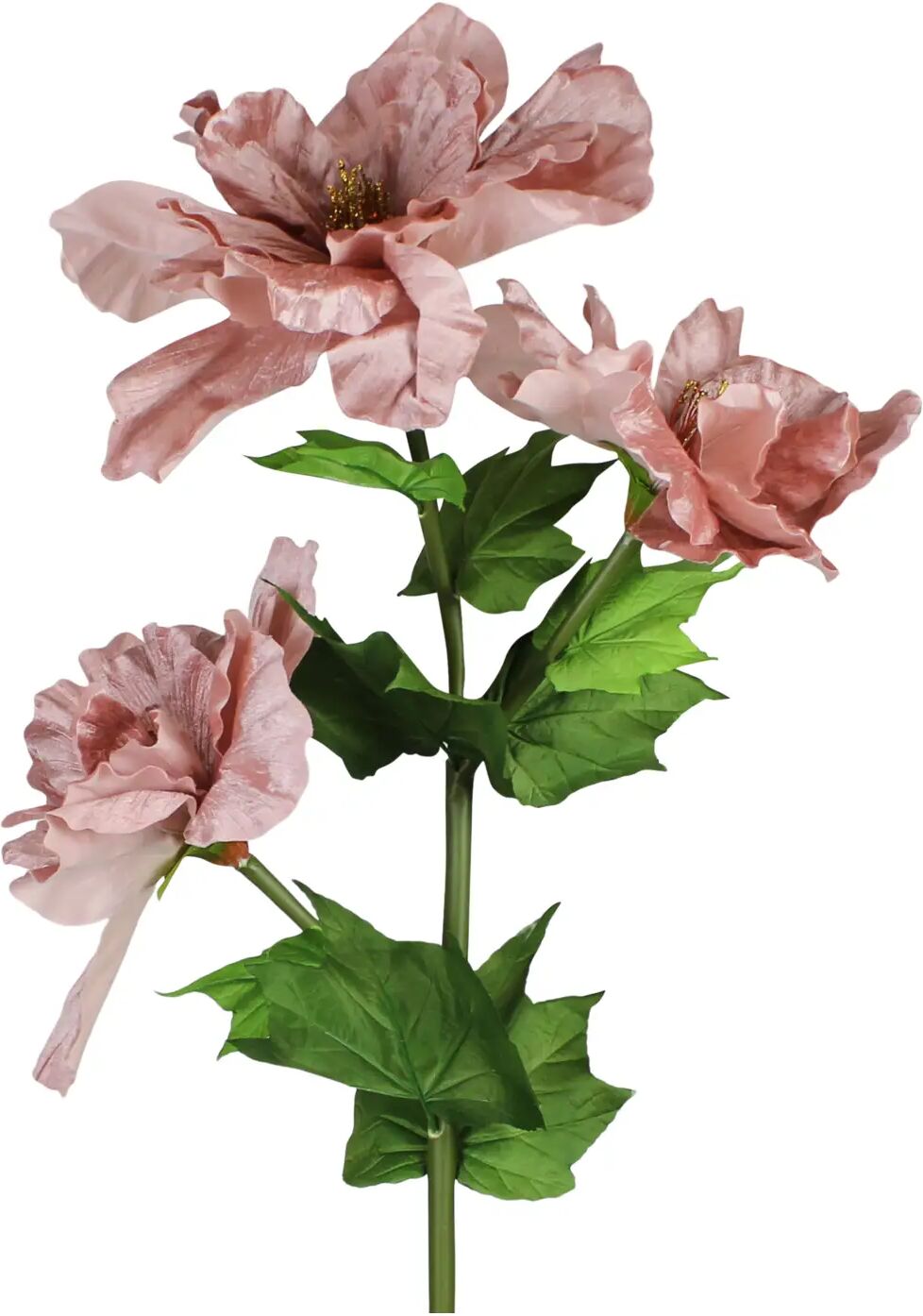 Decofinder Hibiskus Samt, Dunkelrosa