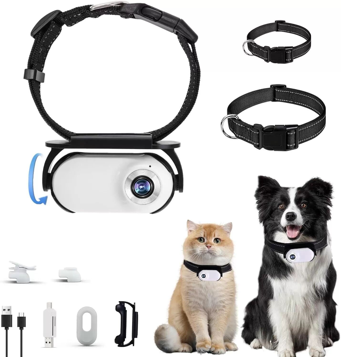 INF Caméra pouce pour caméra portable de sport et d'action Blanc