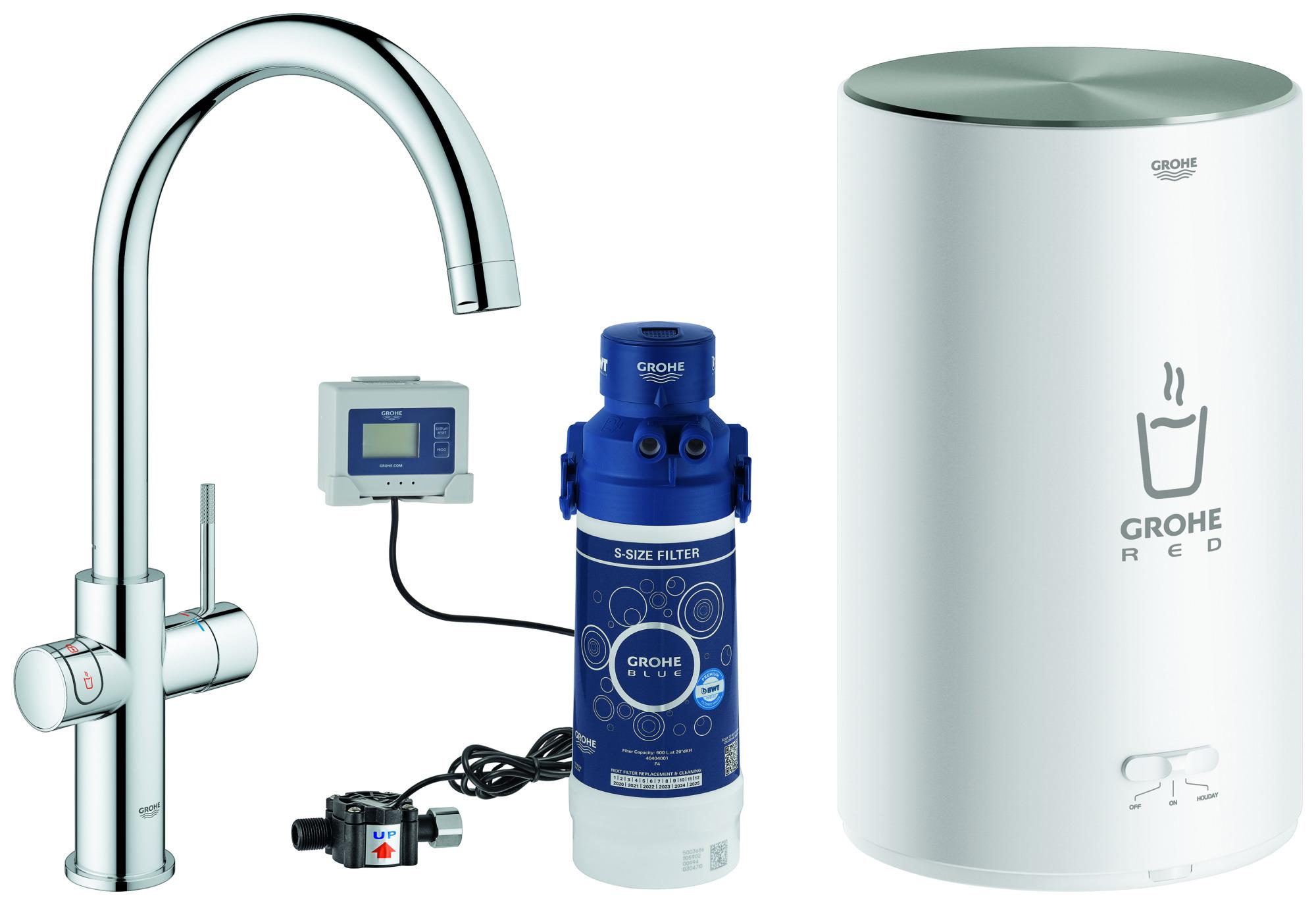 GROHE Red Duo, Standard, Chrom, Hebelgriffe, Einzelbild, Typ C, Keramik