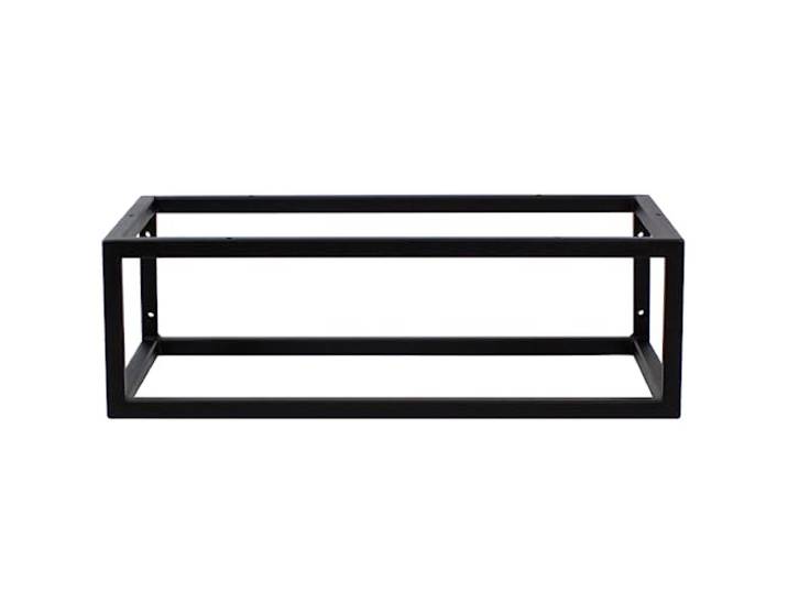 Ferro Wandkonsole Schwarz für Waschtischplatte 60x45x20cm – handgefertigt Stabiler Konsolenträger aus 20x20x2mm Stahlprofil – für individuelle Badmöbel und Platten mit Aufsatzwaschbecken