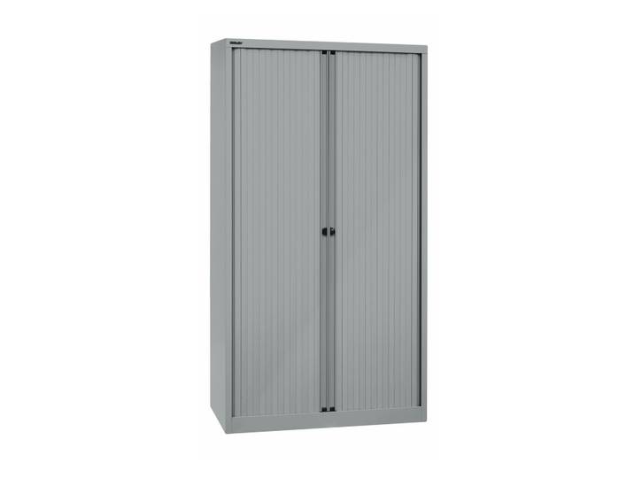 Rollladenschrank Bisley EuroTambour, 5 Ordner hoch, 100.0 x 43.0 cm, Silbergrau, Neu - Effiziente Aufbewahrung