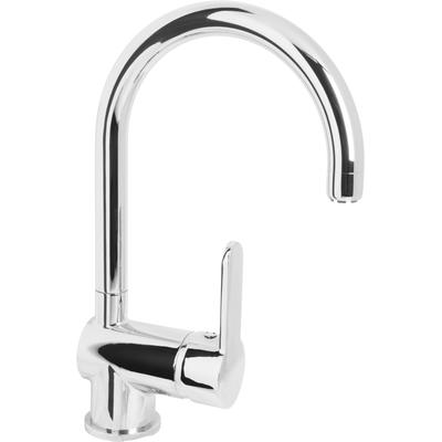 Spültischarmatur CORNAT "Robuster Druckgusskörper- verchromt- Hoher & 360 schwenkbarer Auslauf", grau (chrom), B:26cm H:38,5cm T:7cm, Messing, Armaturen, Niederdruck-Armatur / Küchenarmatur / Wasserhahn