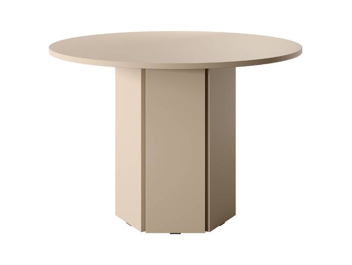 Runder Esstisch Hexa 110 cm Cappuccino