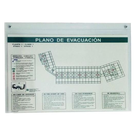 Archivo 2000 Informationsschild 10805 CS TP TT PS (Polystyrol) Transparent (A5 quer) (10805 CS TP)